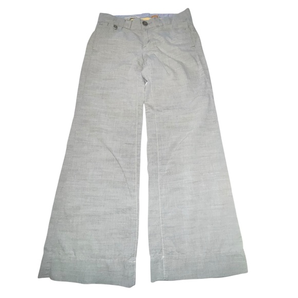 Anthropology Grey Blue Pilcro  & the Letterpress Wide-Leg Cotton Trousers no 28 - Picture 2 of 12
